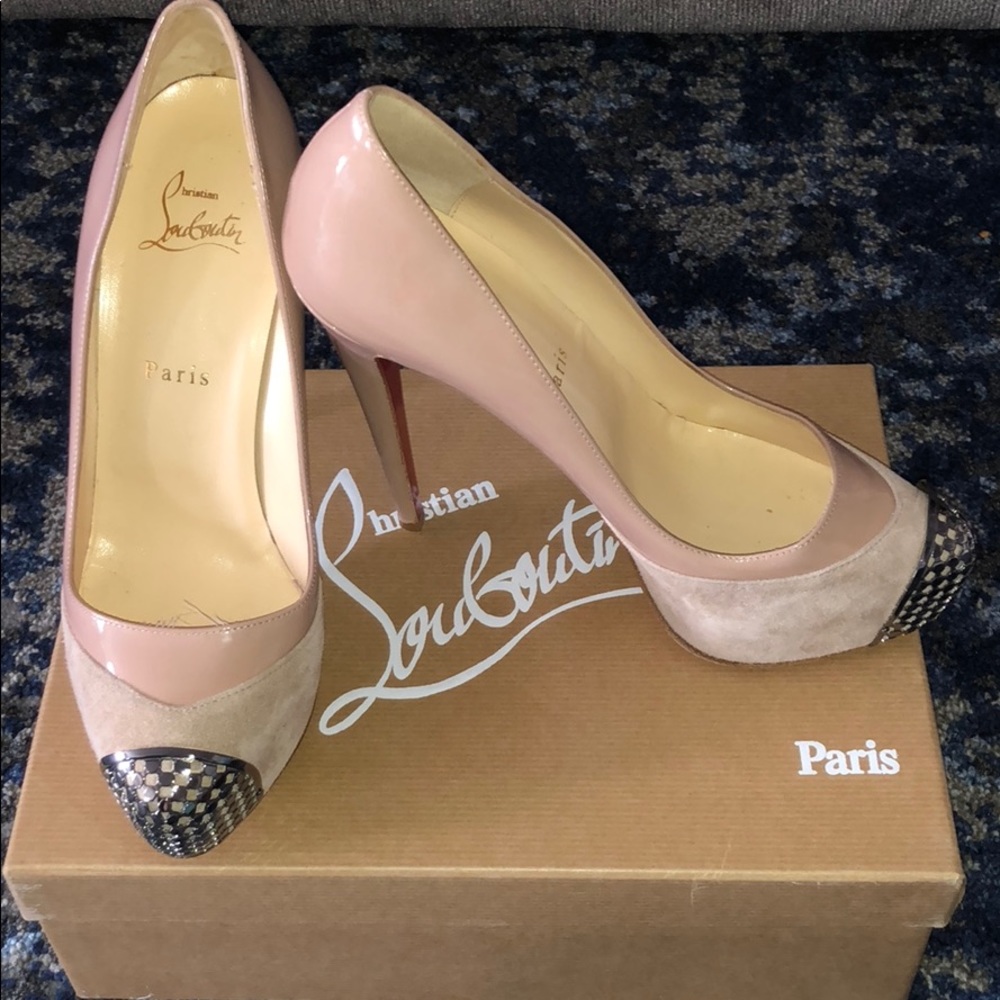 Christian Louboutin Maggie Suede Royal/patent